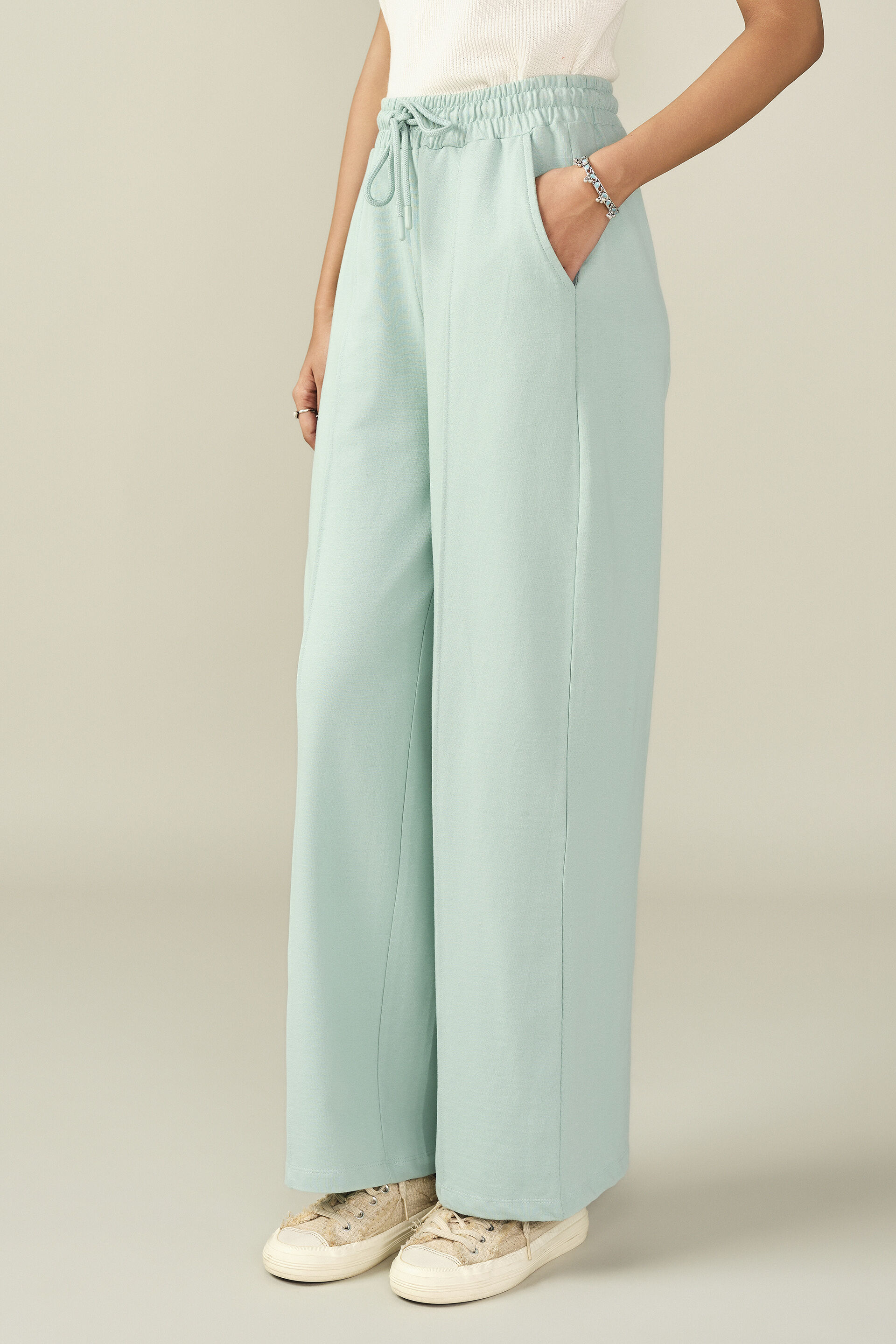 Solid Joggers in Teal, Teal, image 4